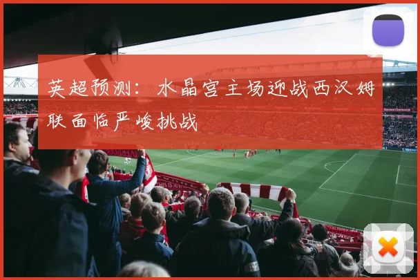英超预测：水晶宫主场迎战西汉姆联面临严峻挑战